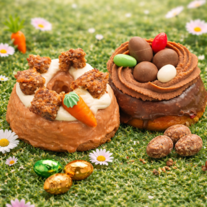 Boîte de 4 donuts de PÂQUES – ÉDITION LIMITÉ – Ginger Donuts